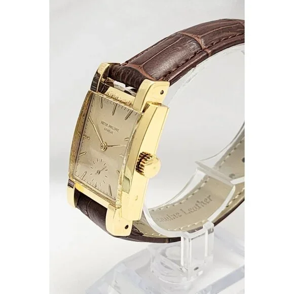 Vintage Patek Philippe 2443 Watch w/ Bold Lugs Circa 1950s 18k Gold 40mm x 26mm - Picture 7 of 16